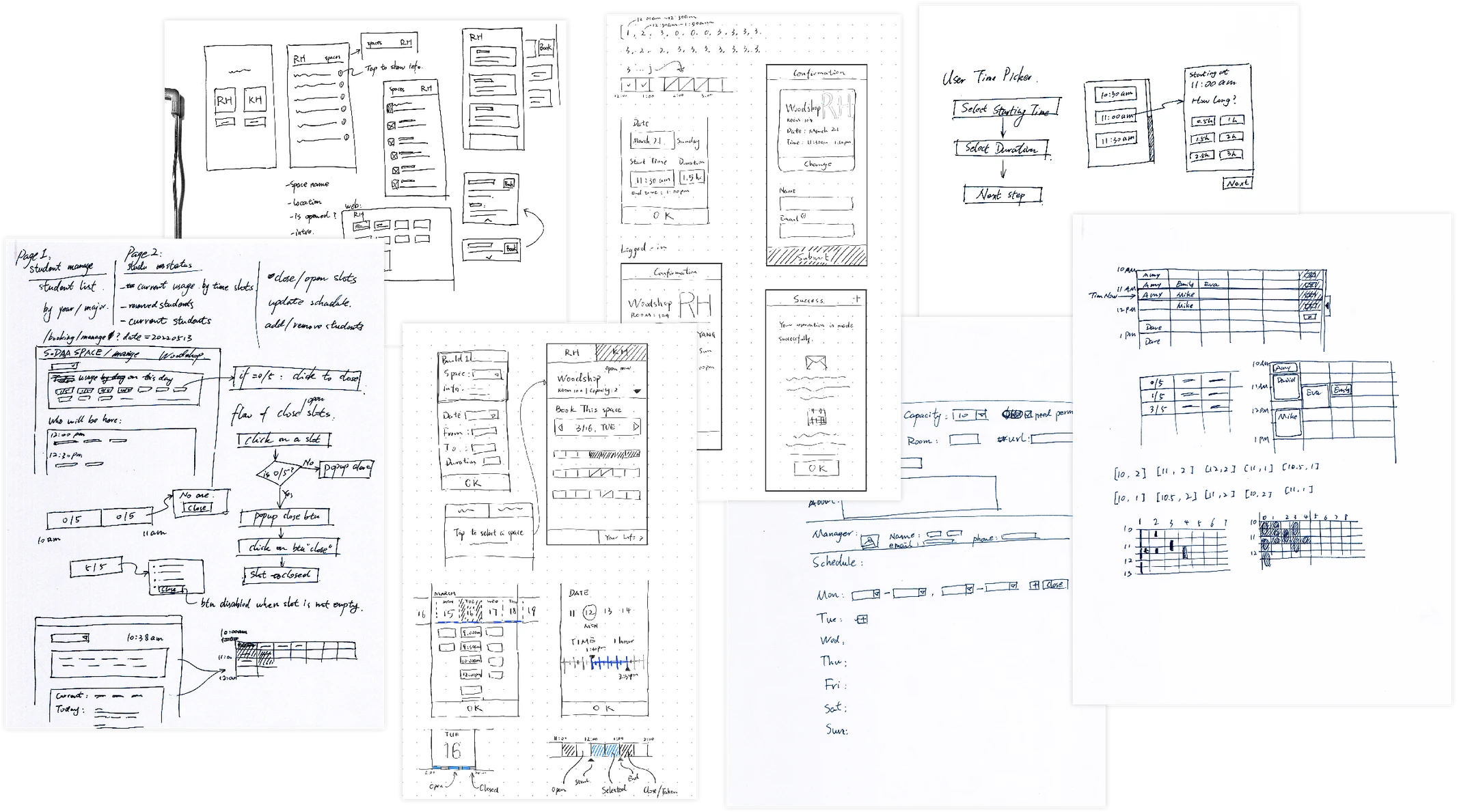 Simple Booking sketch explorations