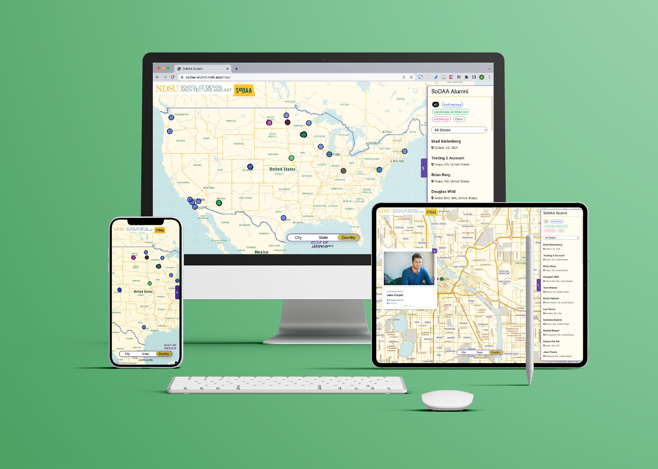 SODAA Alumni Map project cover